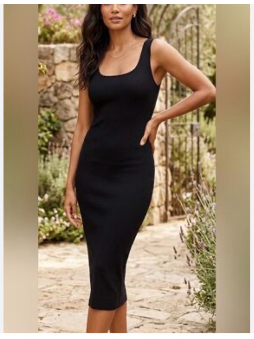 House of Harlow 1960 Navy Scoop Neck Midi Dress